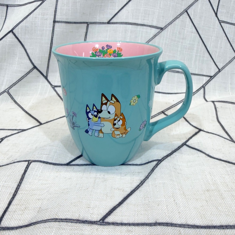 Zak Bluey Coffee Mug 15oz Teal Mom Is Way More Fun Chilli Bingo Floral Ceramic